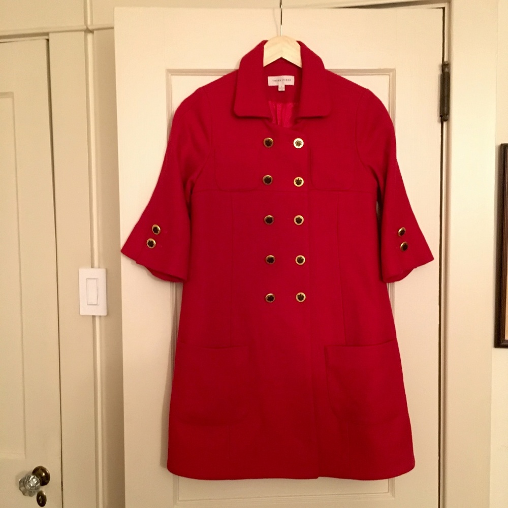 Anthropologie Third Piece Double Breasted Coat